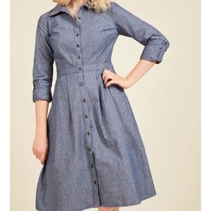 NWOT Broadcast Coordinator Chambray Dress